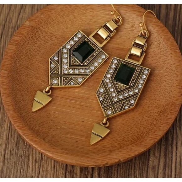 💚 NEW vintage antique style drop dangle earrings 💚 - Picture 5 of 7